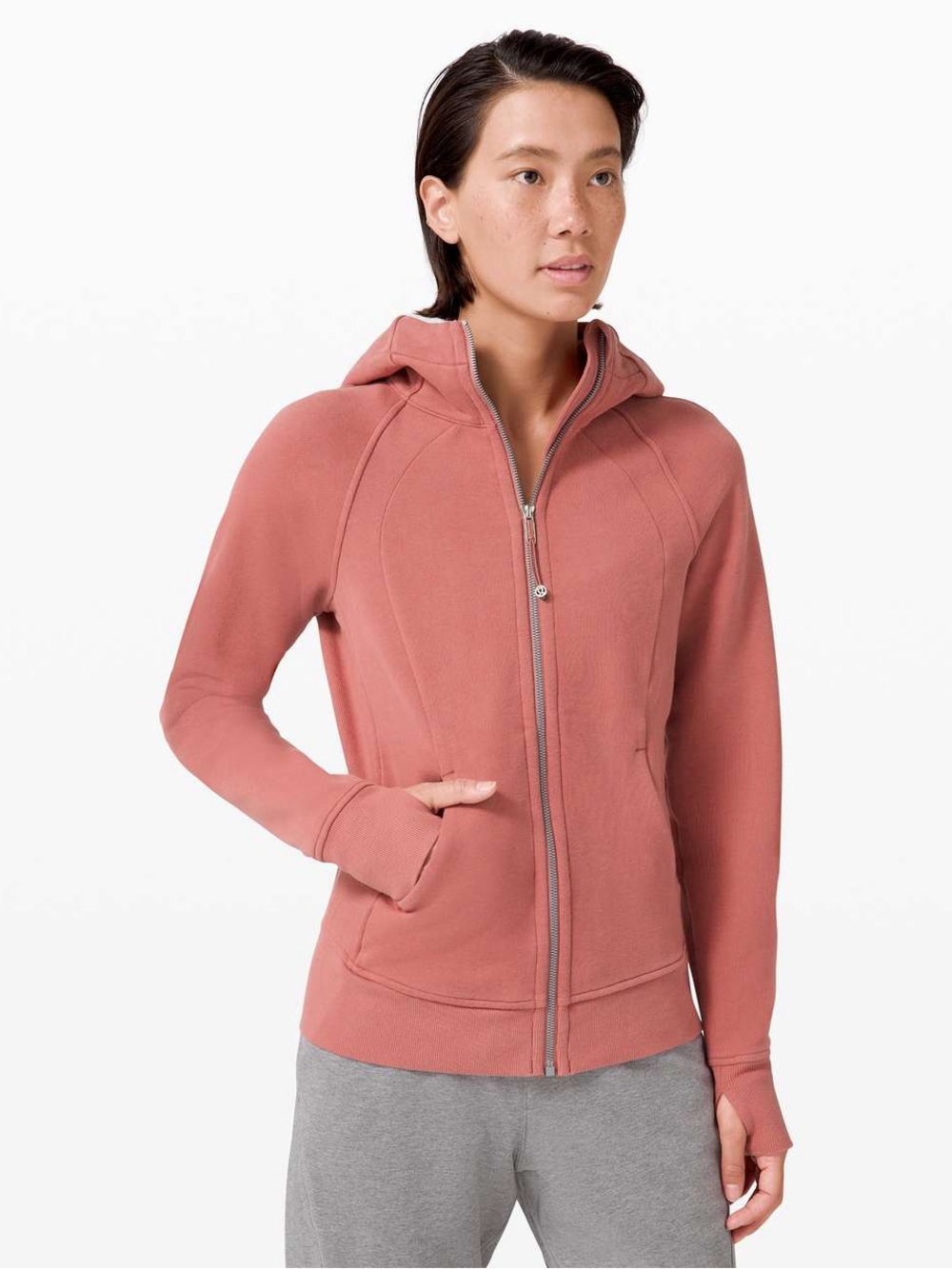 Lululemon Scuba Hoodie Light Cotton Fleece, Brier Rose, Size 6